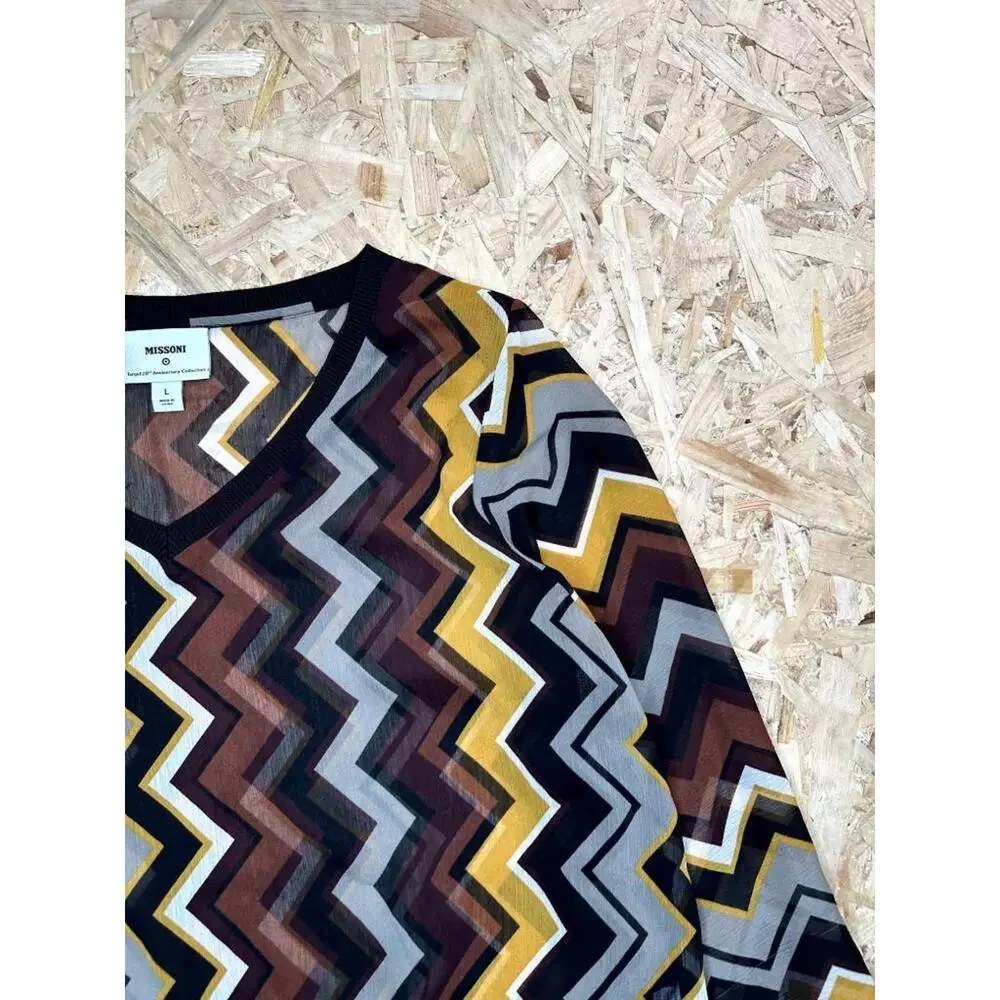 Missoni for Target 20th Anniversary Chevron Knit V-Neck Sweater Mens